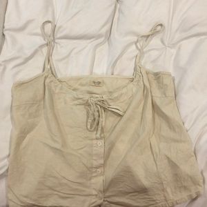 RARE pastel yellow brandy melville tank top